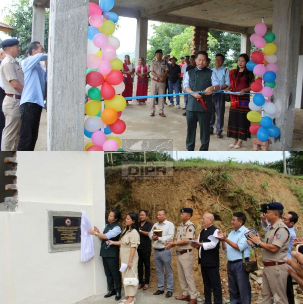 Advisor Achumbemo Kikon formally  inaugurates the newly constructed SDPDB Conference Hall-cum-Chairman's Office in Bhandari, located at the Office premises of the ADC, Bhandari, Wokha on October 9. (DIPR Photo)